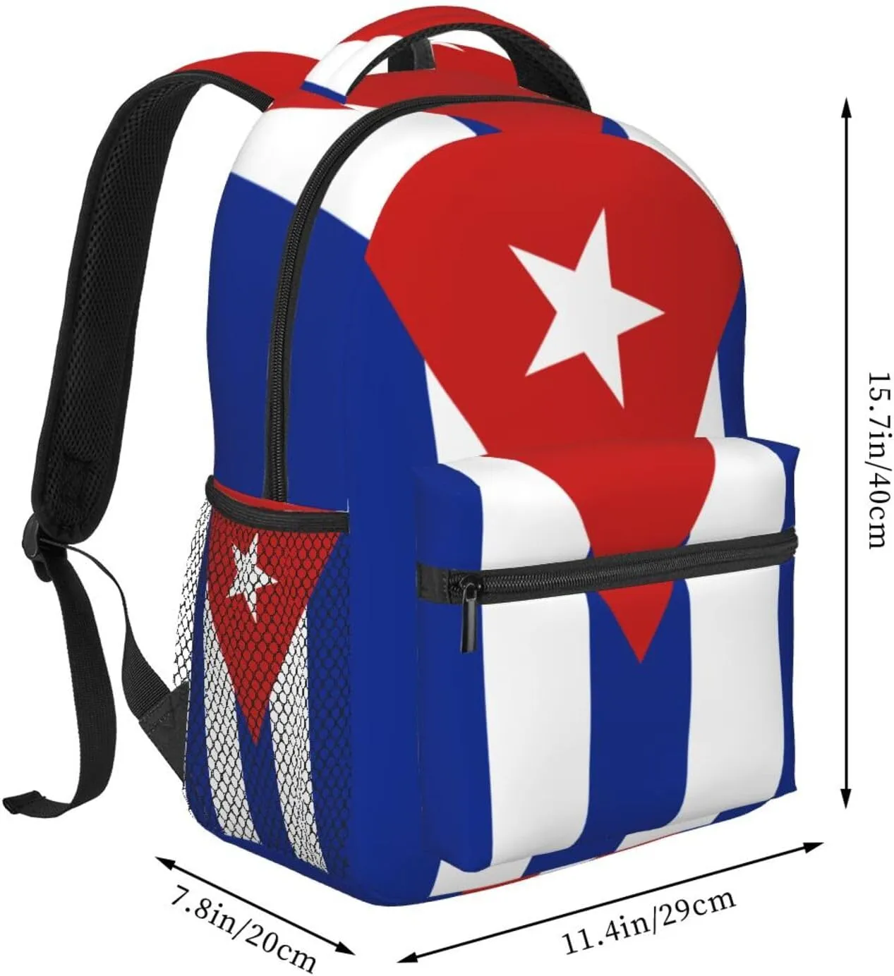 Cuba Flag Backpack Laptop Backpack Sports Travel Shoulder bag Light casual backpack