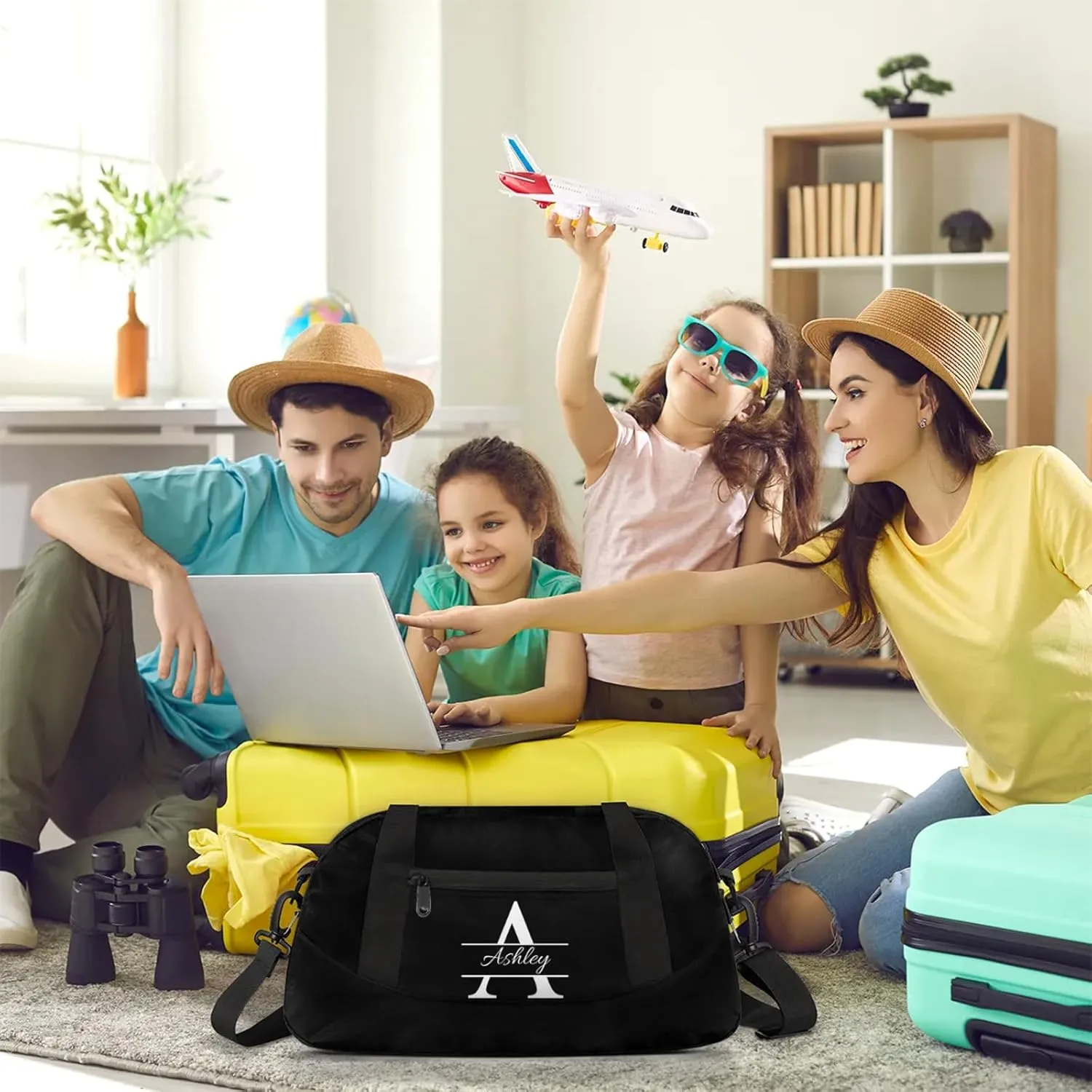 Custom Sports Duffel Bag Personalized Name Dance Gym Bag for Women Men Overnight Weekender Travel Duffel Bags Lightweight 18.5in, Pure Black