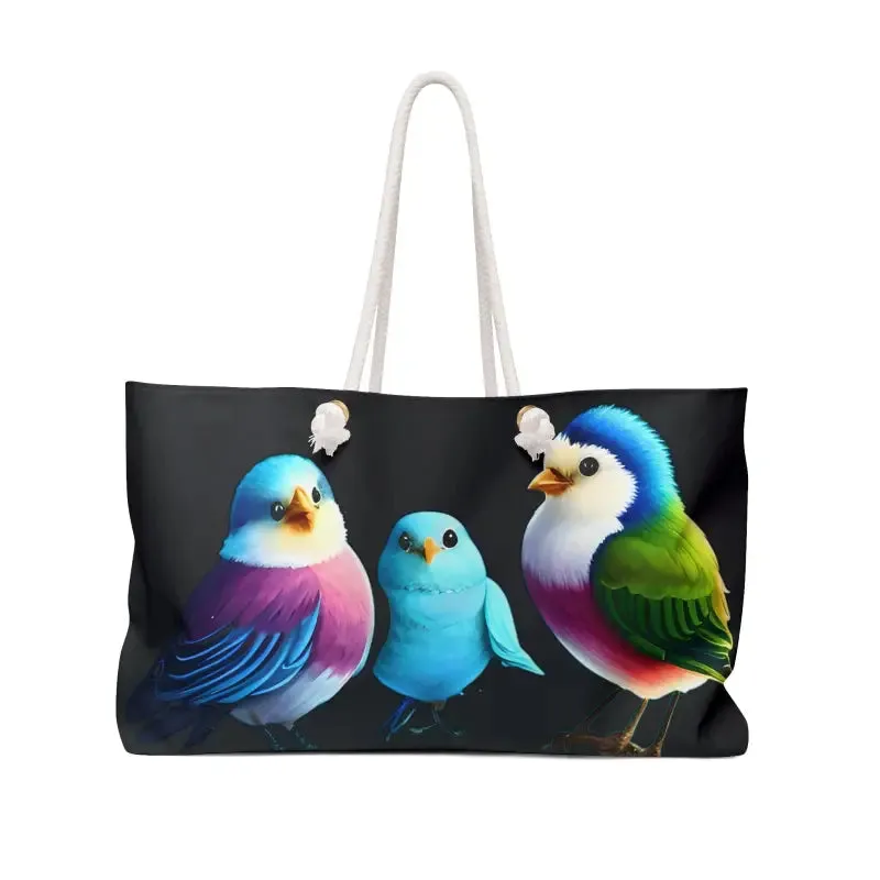 Cute Birds Weekender Bag with Oversized Chic Flair