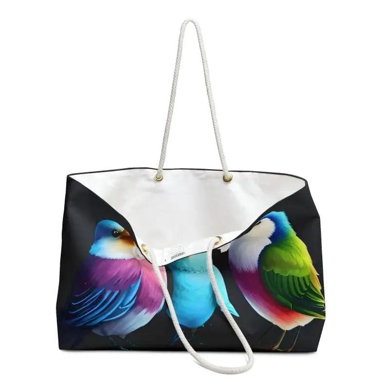 Cute Birds Weekender Bag with Oversized Chic Flair