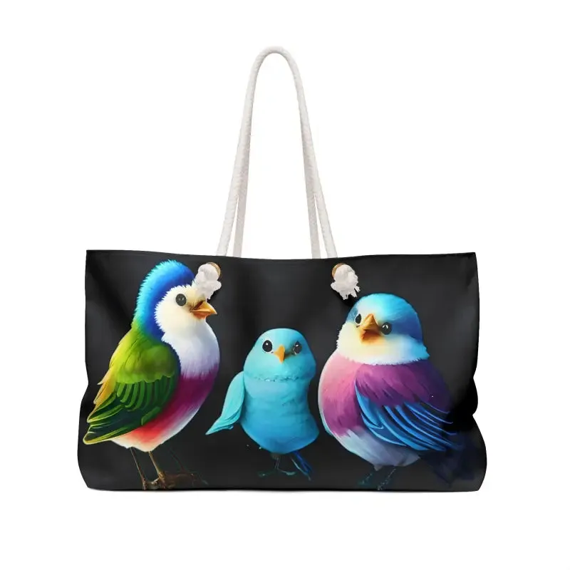 Cute Birds Weekender Bag with Oversized Chic Flair
