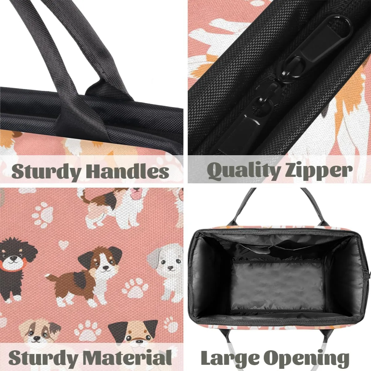 Cute Pink Animal Puppy Weekender Overnight Bag for Women Waterproof Carry On Travel Duffle Bags with Pocket Lightweight Sports Gym Tote Bag Large Luggage Workout Personal Item Hospital Bags