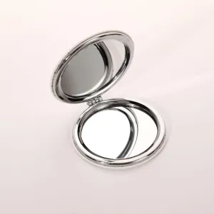 Cute Student Folding Makeup Mirror Square Mini Folding Mirror can be Carried Bag Mirror Stainless Steel Makeup
