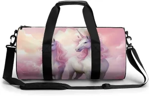 Cute Uni-corns Travel Duffel Bag Gym Bags Sports Tote Shoulder Weekender Handbag for Men Women