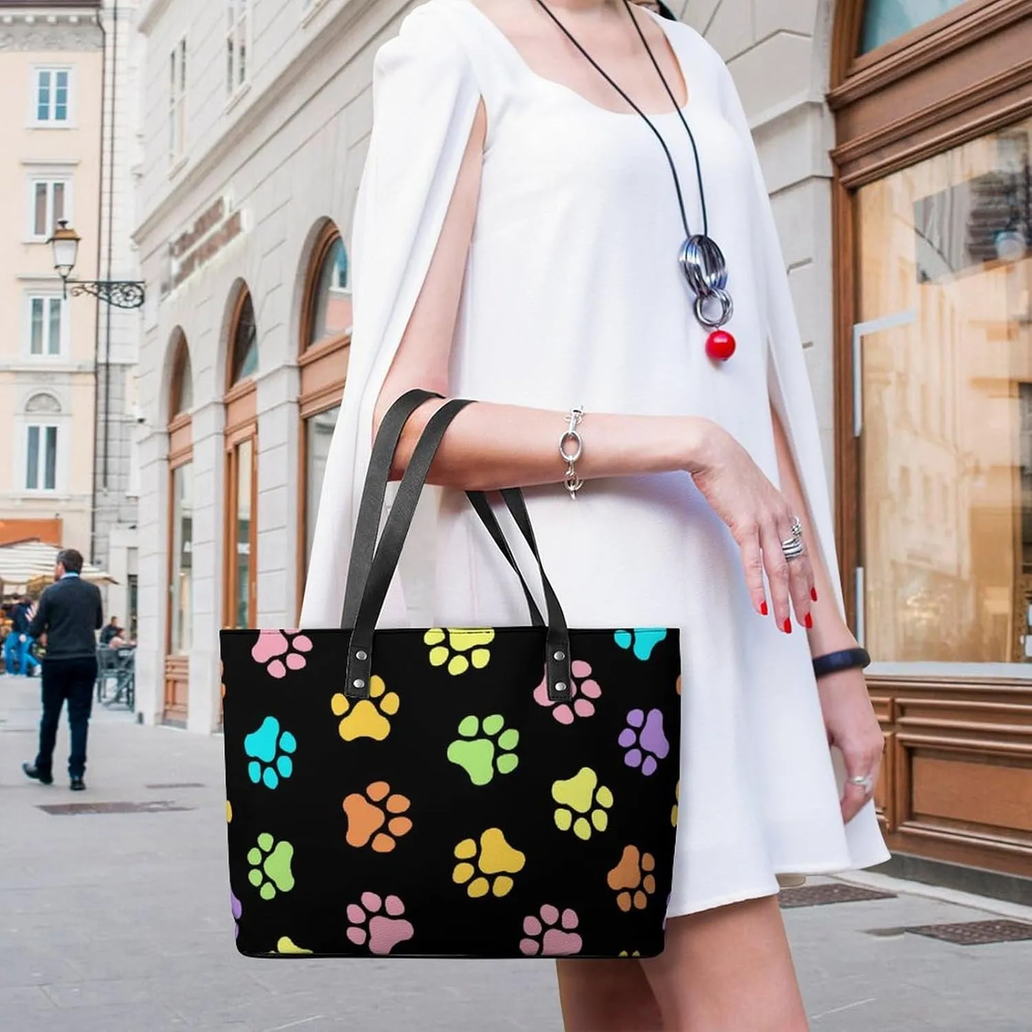 Cute Unicorns Bow Hearts Hobo Handbags With Zipper Large Capacity Satchel Tote Bag Shoulder Bag