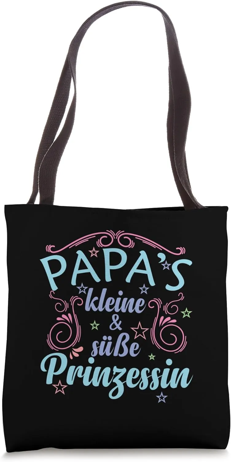 Daddy's Little and Cute Princess Daughter Girl Tote Bag