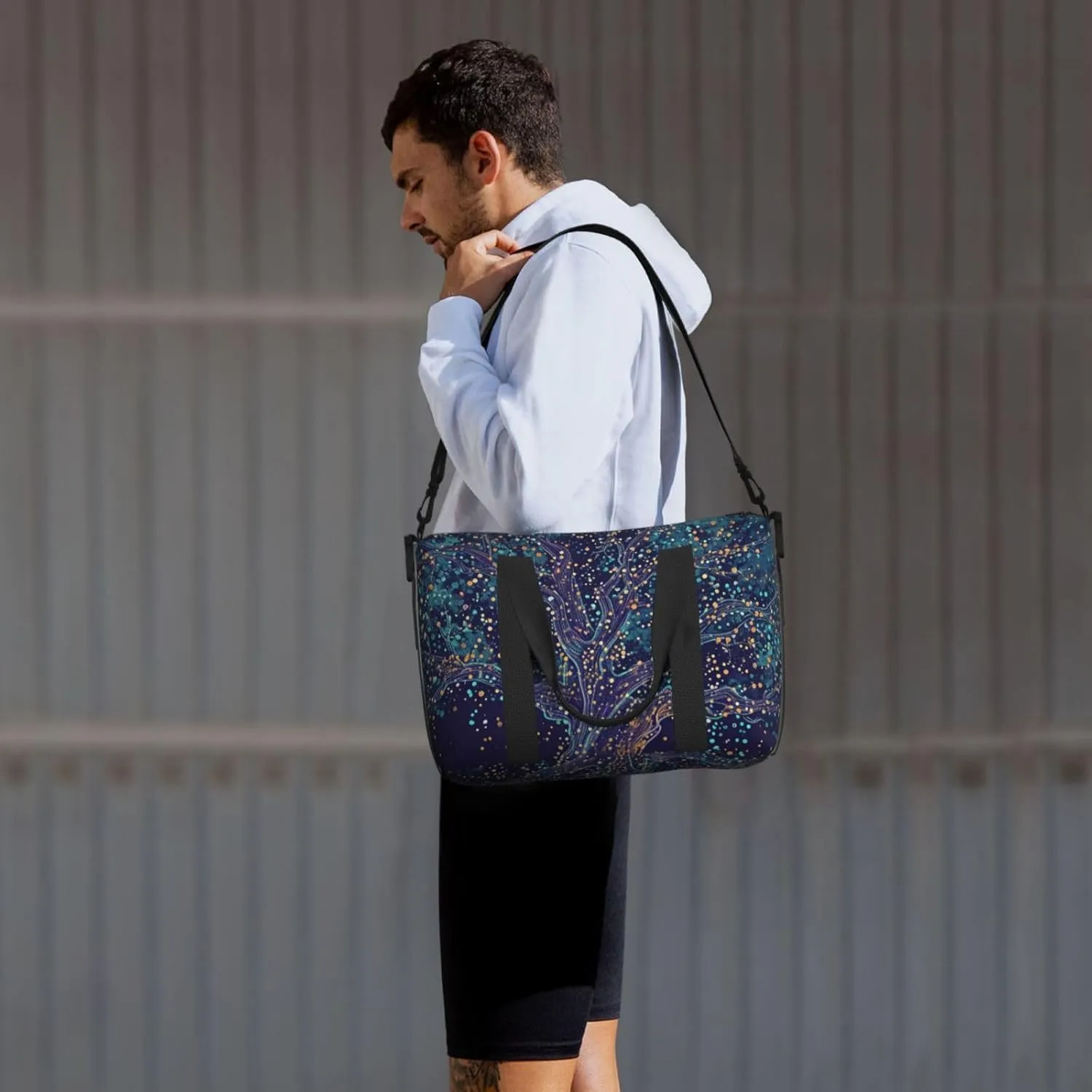dark tree art print Travel Duffel Bag, Sports Tote Gym Bag, Swim Pool Bag Large Shoulder Tote Bag for Beach Weekender