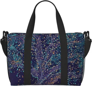 dark tree art print Travel Duffel Bag, Sports Tote Gym Bag, Swim Pool Bag Large Shoulder Tote Bag for Beach Weekender