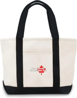 Dear Canada We Hate Him Too Canvas Tote Bag For Daughters