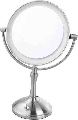 Didiseaon Double-Sided Makeup Mirror Led Light 3X Magnification Desktop for Travel