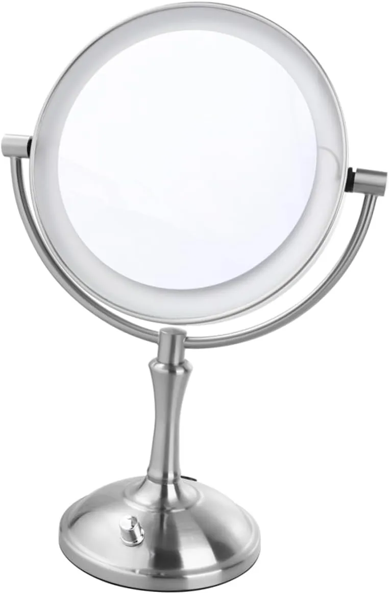 Didiseaon Double-Sided Makeup Mirror Led Light 3X Magnification Desktop for Travel
