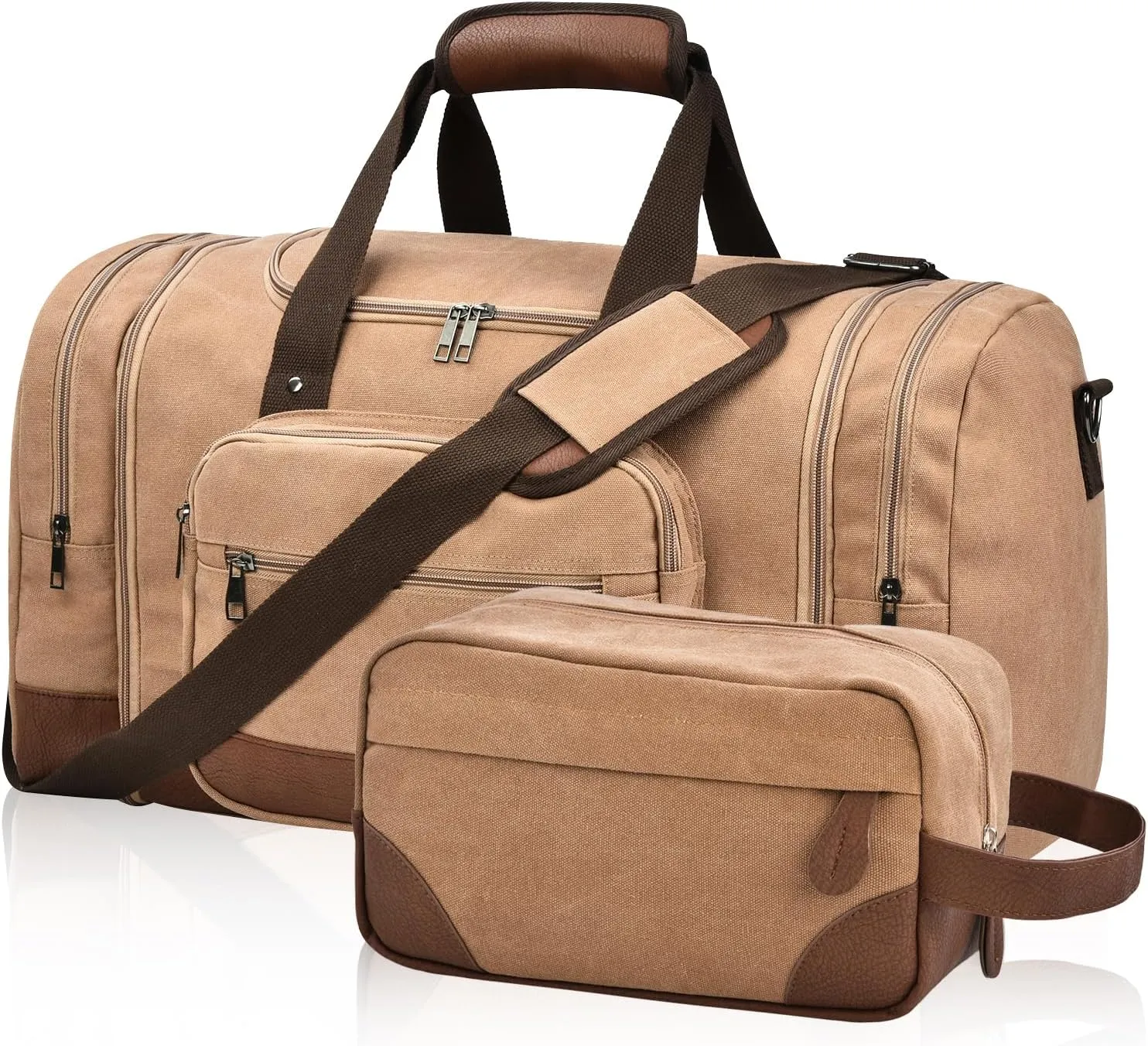Dimayar Expandable Duffle Bag for Men, 50L Large-Capacity Weekender, Water-Resistant Mens Duffle Bags for Traveling, Lightweight & Durable Overnight Carry-On, Versatile Gym and Travel Bag