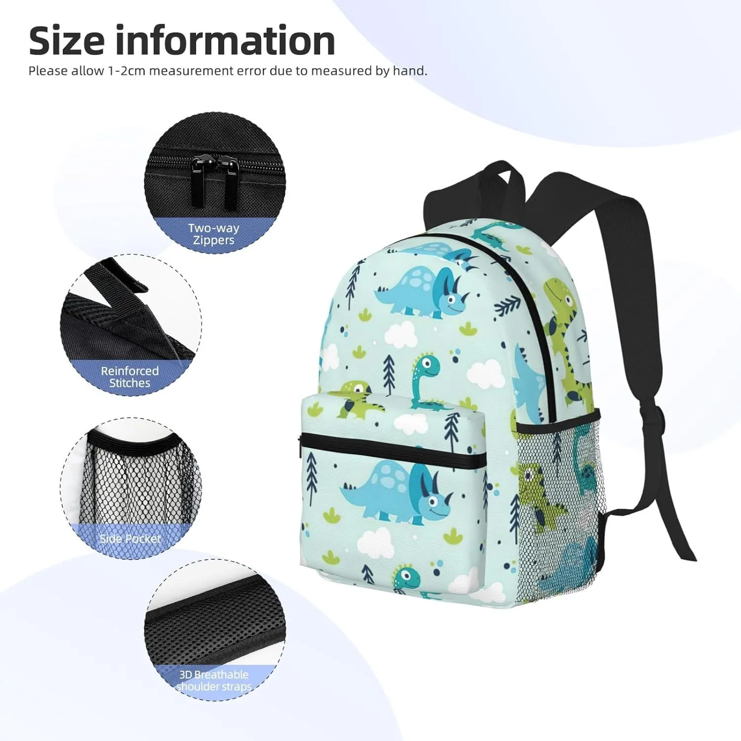 Dinosaur Pattern Print Comfortable Backpack,Your Essential Casual Travel Bag For Outdoor Adventures