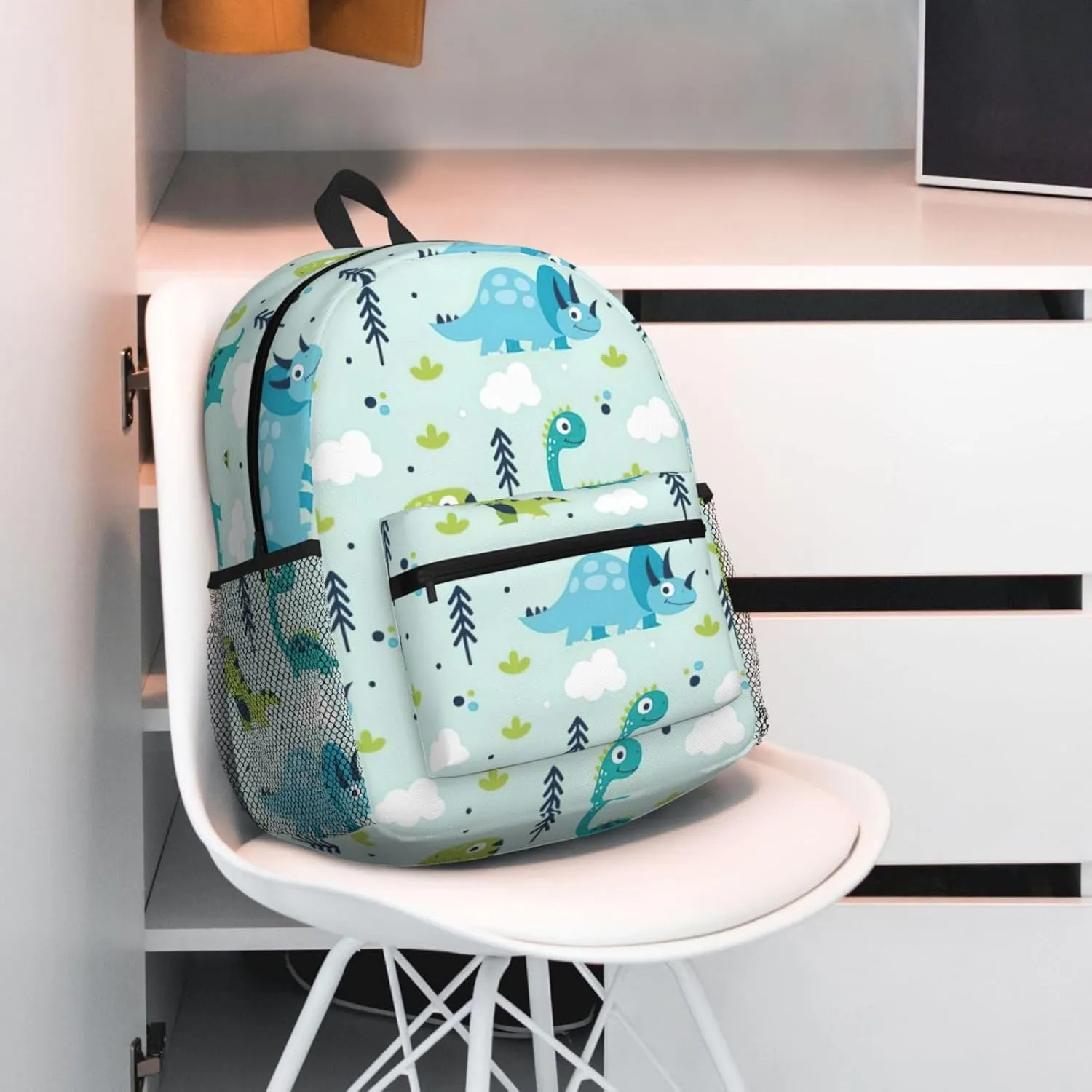 Dinosaur Pattern Print Comfortable Backpack,Your Essential Casual Travel Bag For Outdoor Adventures