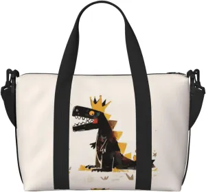 dinosaur print Travel Duffel Bag, Sports Tote Gym Bag, Swim Pool Bag Large Shoulder Tote Bag for Beach Weekender