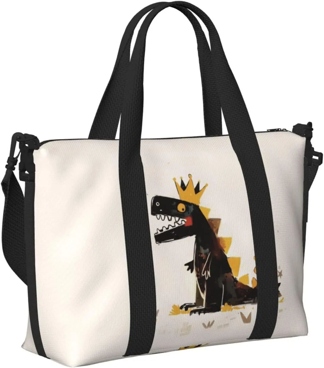 dinosaur print Travel Duffel Bag, Sports Tote Gym Bag, Swim Pool Bag Large Shoulder Tote Bag for Beach Weekender