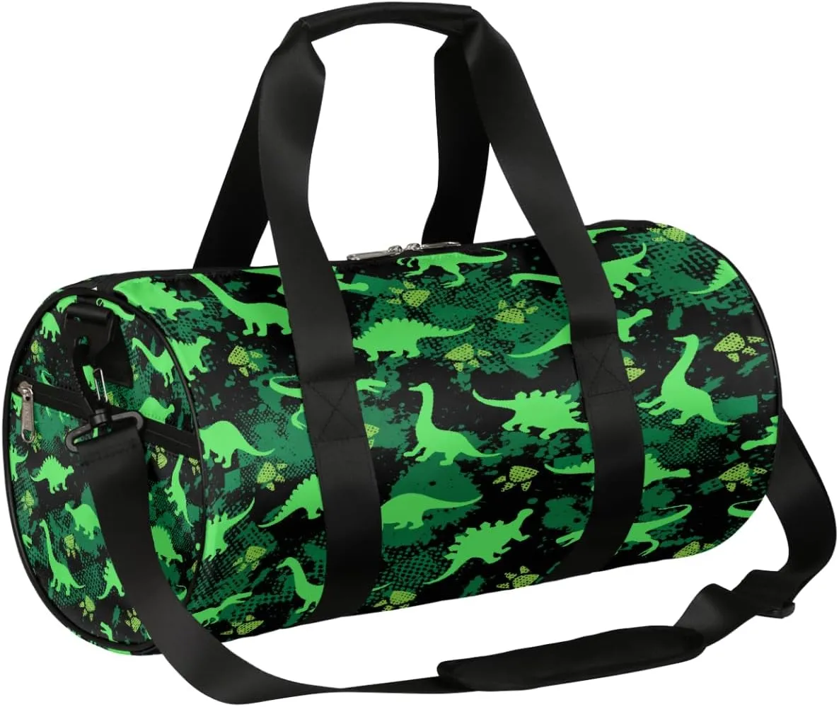 Dinosaurs Footprints Sports Gym Bag Duffel Bags Workout Lightweight Shoulder Weekender Bag Travel Duffel Bag for Men Women(Animal Dinosaurs)