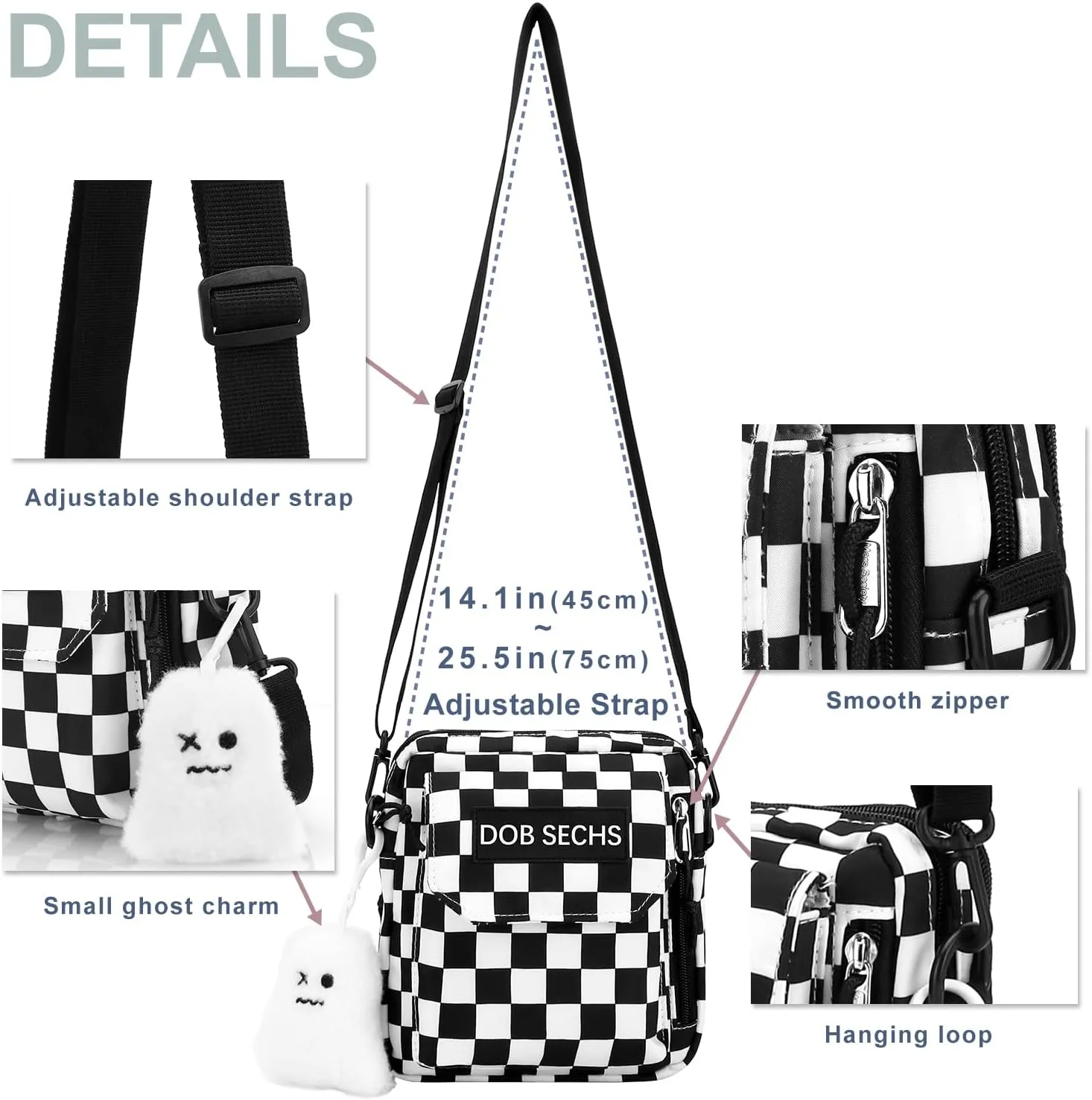 DOB SECHS Crossbody Purse Small Messenger Bags for Women Shoulder Bag…