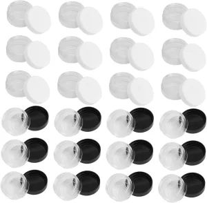 DOITOOL Travel Bottles for Toiletries 30pcs Round Cosmetic Boxes Leakproof Storage Cases for Cream Go