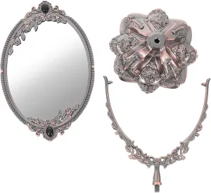 Double-Sided Lighted Vanity Mirror Rotating Tabletop Mirror for Makeup Vintage for Home