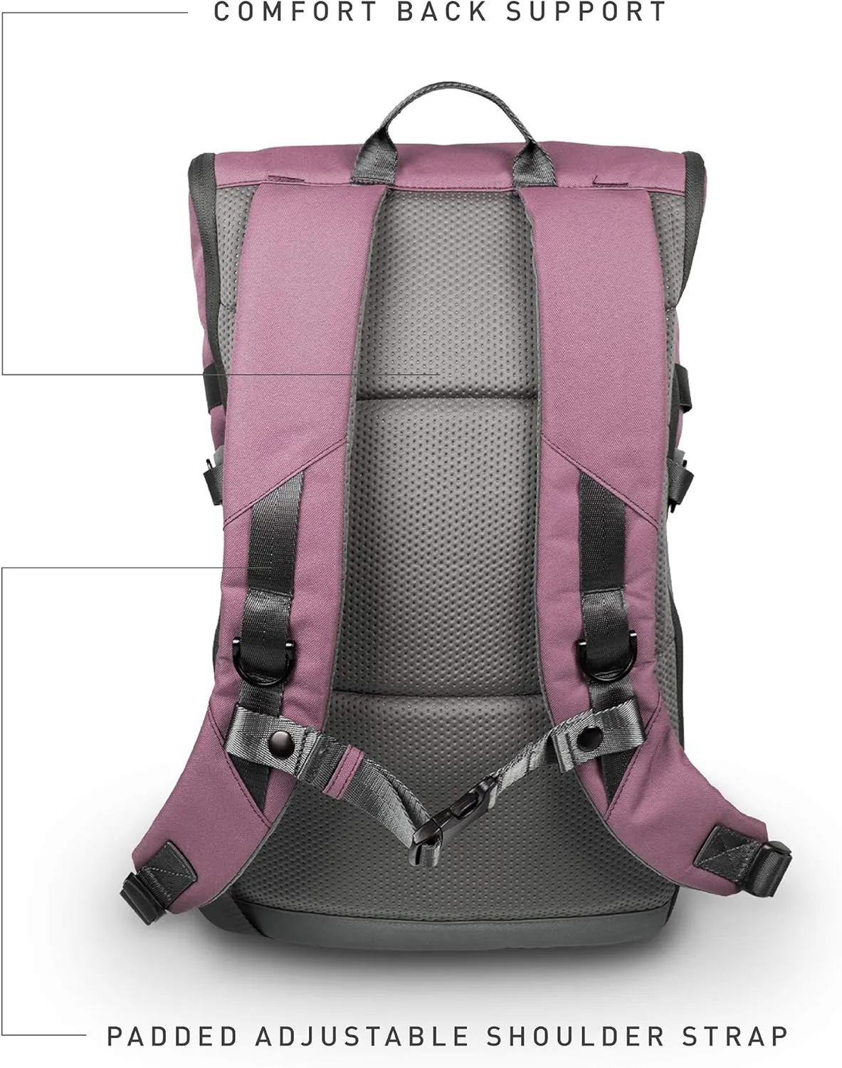 Doughnut Nomad Series Pathfinder 25L 2-in-1 Camping Chair Bag Travel Outdoor Adventure Hiking Fashion Casual Daypack Backpack (Plum)