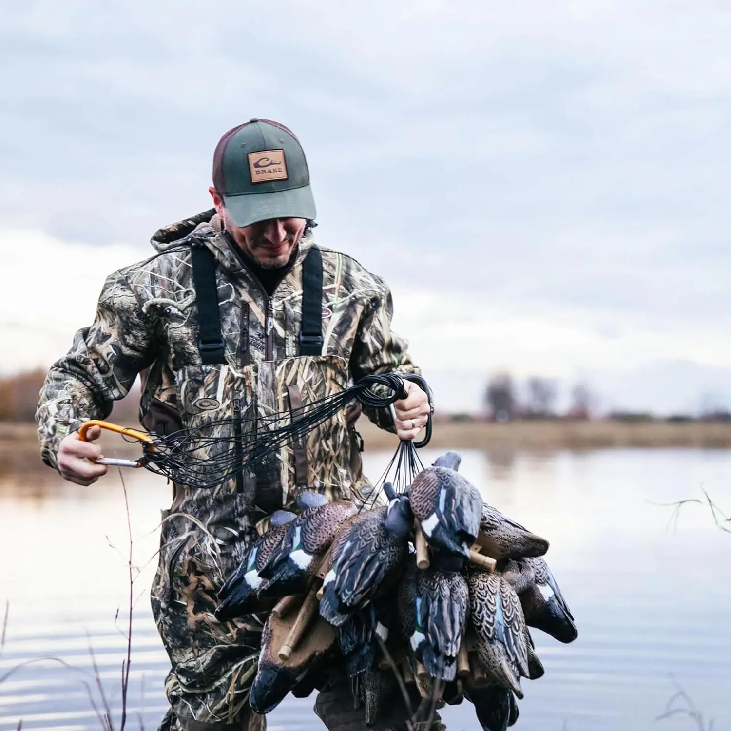 Drake Waterfowl Men's Ultimate Wader 1/4 Zip Hunting Warming Sherpa-Lined Breathable Water Repellent 4-Way Stretch Hoodie