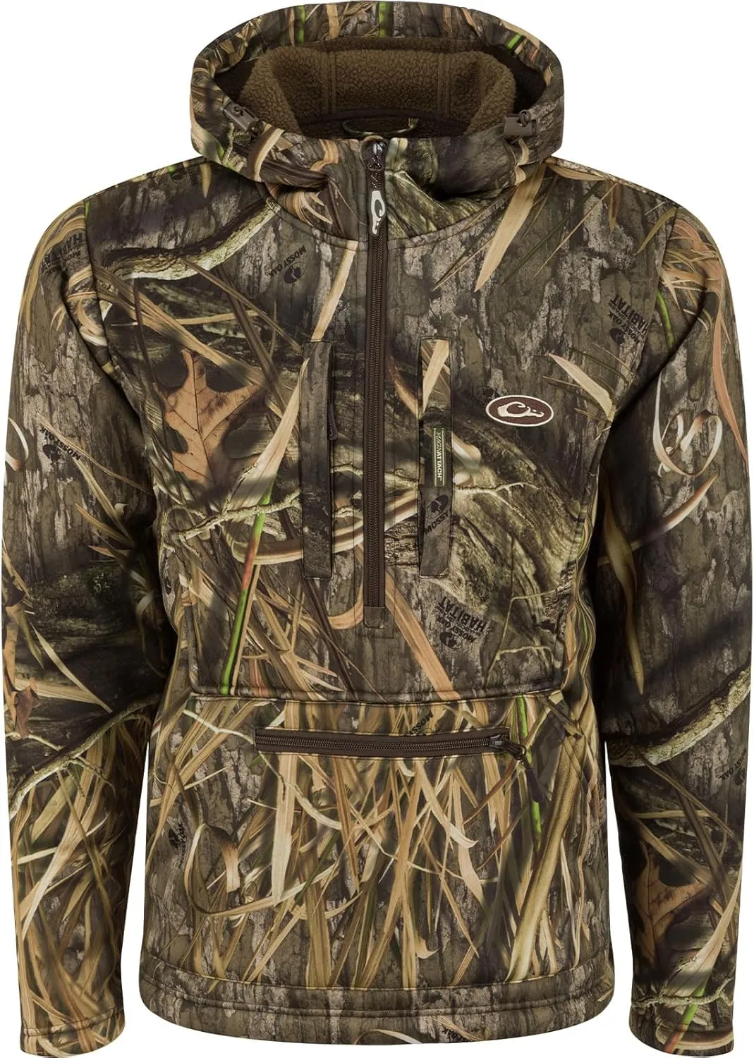 Drake Waterfowl Men's Ultimate Wader 1/4 Zip Hunting Warming Sherpa-Lined Breathable Water Repellent 4-Way Stretch Hoodie