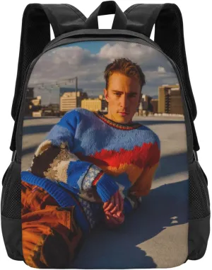 Drew Actors Starkey Backpack Laptop Computer Backpacks Travel Bag Double Shoulder Daypack for Work Hiking 15.6 Inch