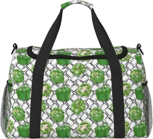 Duffle Bag for Travel, Bell Pepper Print funny Weekender Overnight Duffel Bag, Carry On Bag Gym Bag for Women Men, Personal Item Travel Bag