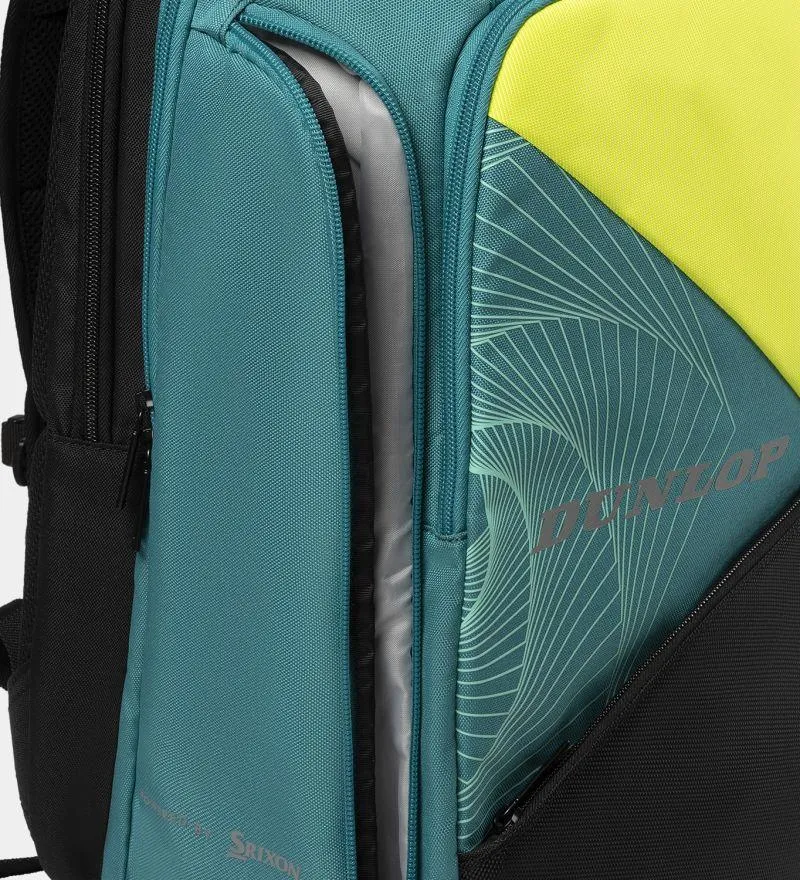 Dunlop SX Performance Tennis Backpack - Teal / Black / Yellow
