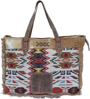 Dwena Weekender Bag - Women's Travel Duffel Bags with Pockets, Large Overnight Handbag, Gym Bag, Weekend Bag, Made in Cotton, Hairon, Leather, and Canvas, Birthday Gift for Mom, Sister, Friend