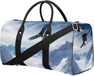 Eagles Travel Duffel Bag for Women Men Vintage Wild Animal Waterproof Foldable Overnight Weekender Bag Large Capacity Sports Gym Bag