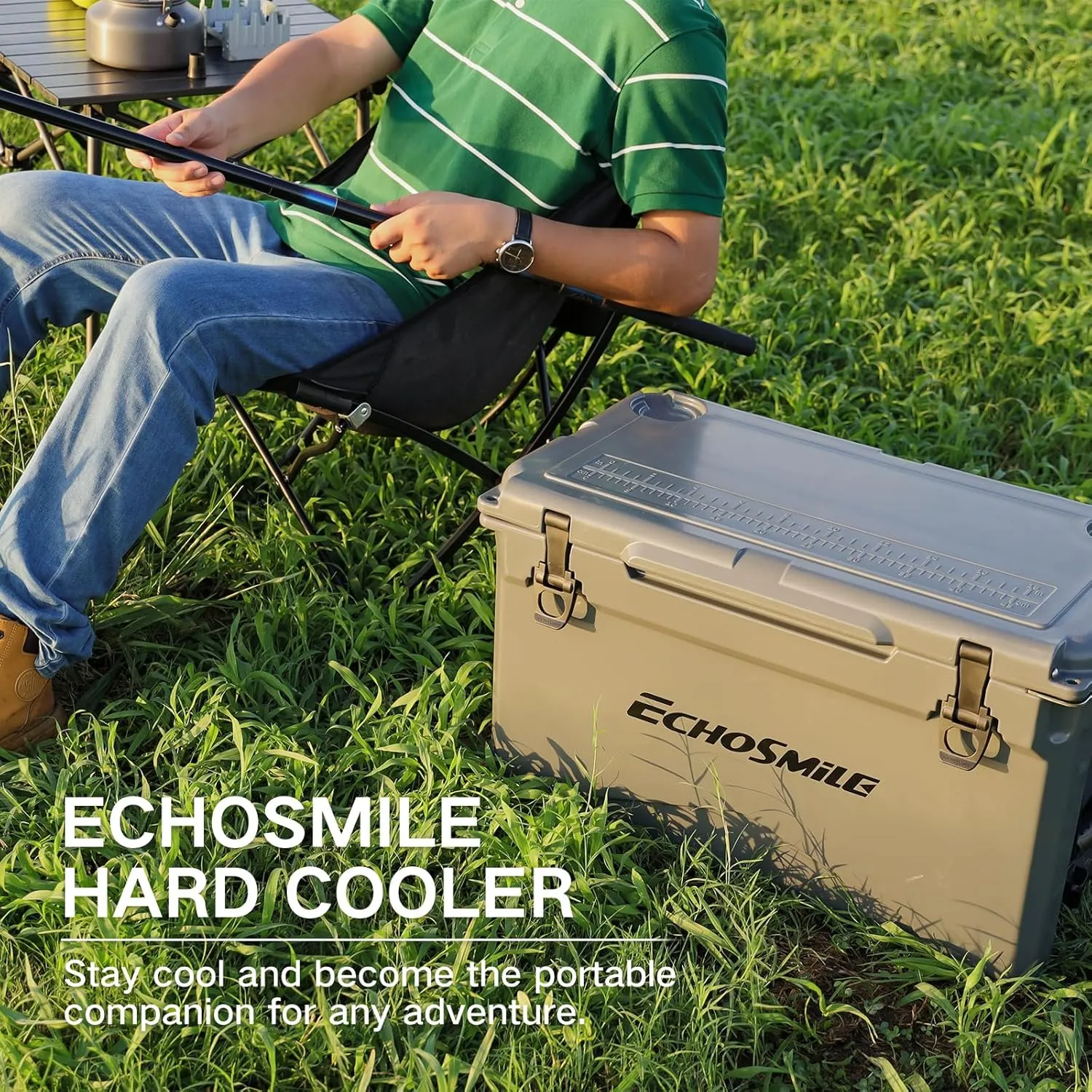 EchoSmile 25/30/35/40/60/75 Quart Rotomolded Cooler, Built to Stand up to The Rigors of The Journey