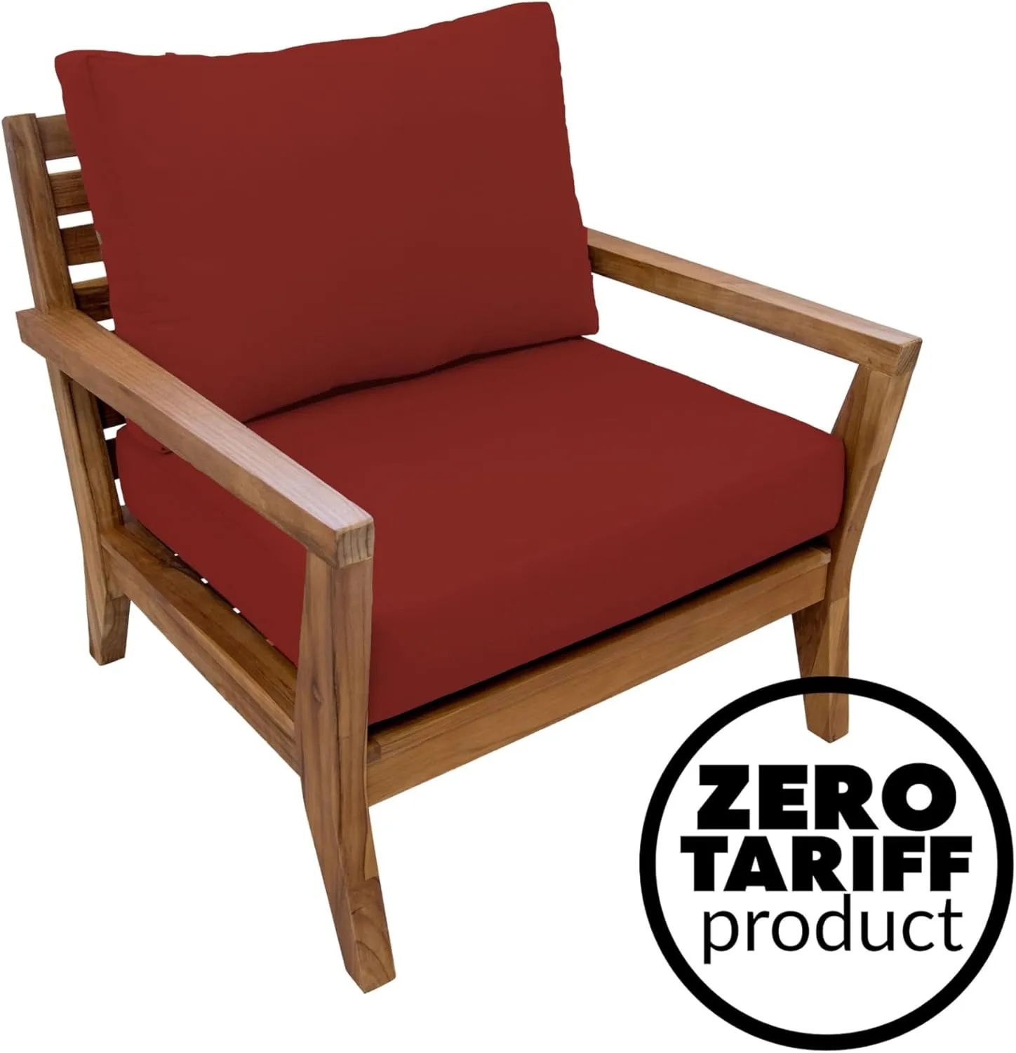 Eddie Bauer Cushion, 24" X 26" X 5", Canvas Jockey Red