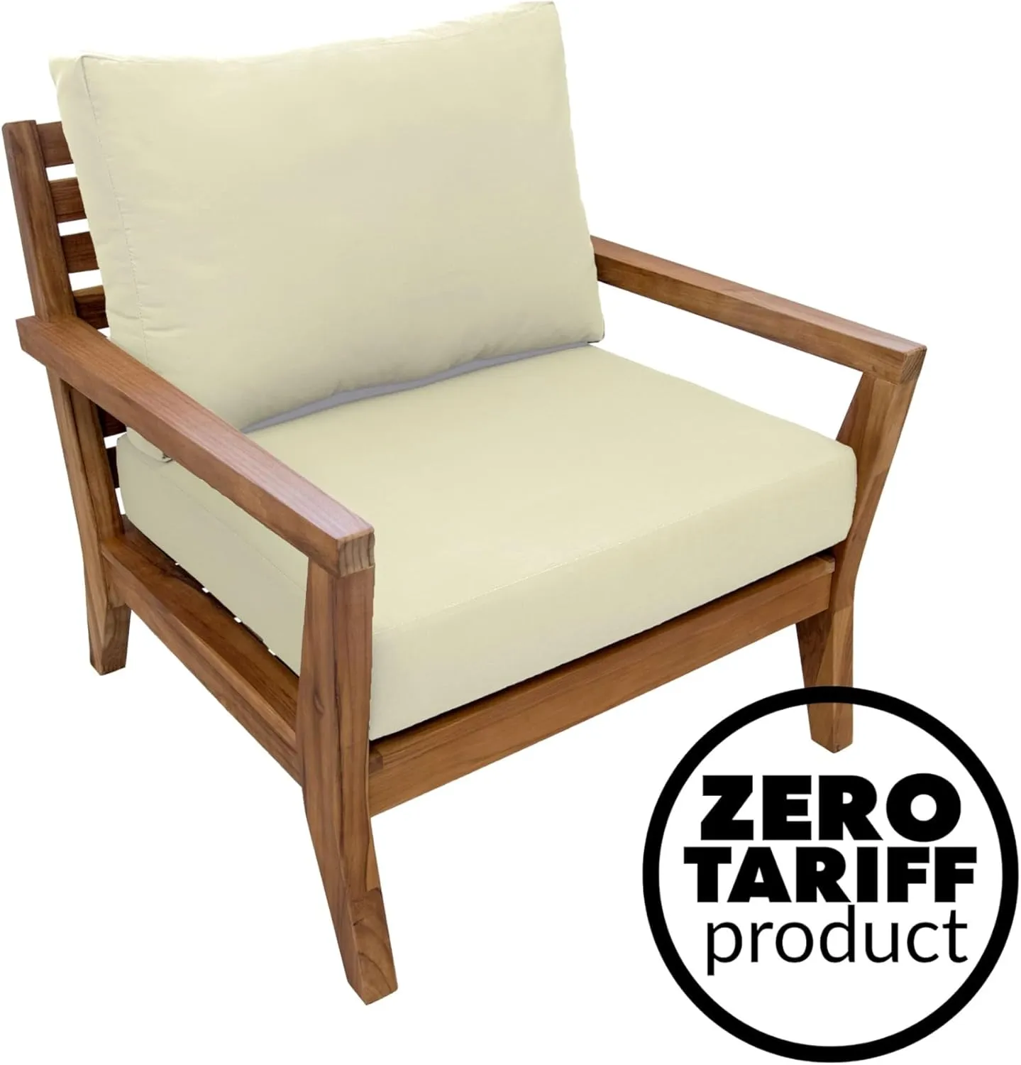Eddie Bauer Cushion, 26" X 26" X 5", Canvas Natural