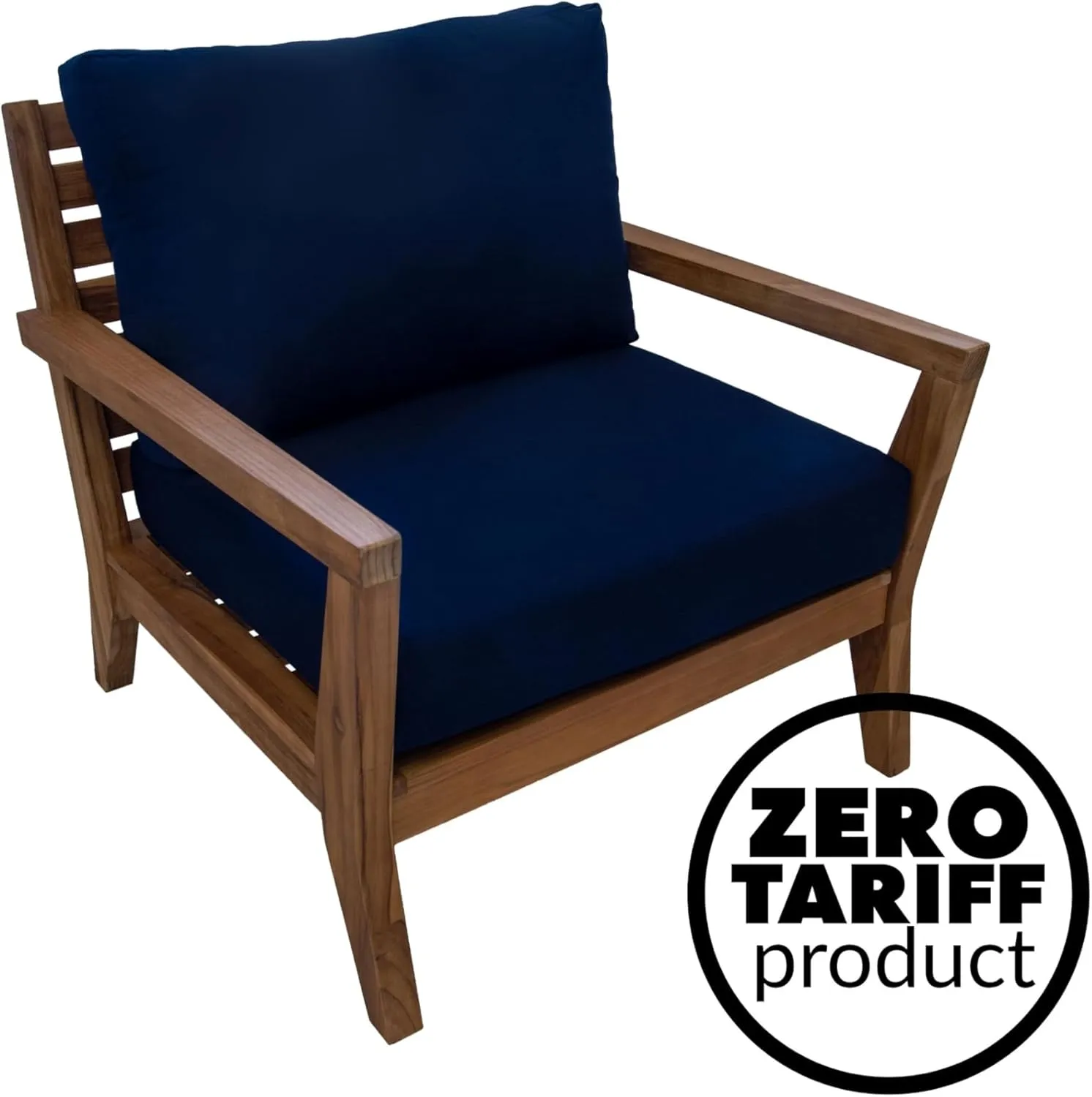 Eddie Bauer Cushion, 26" X 26" X 5", Canvas Navy