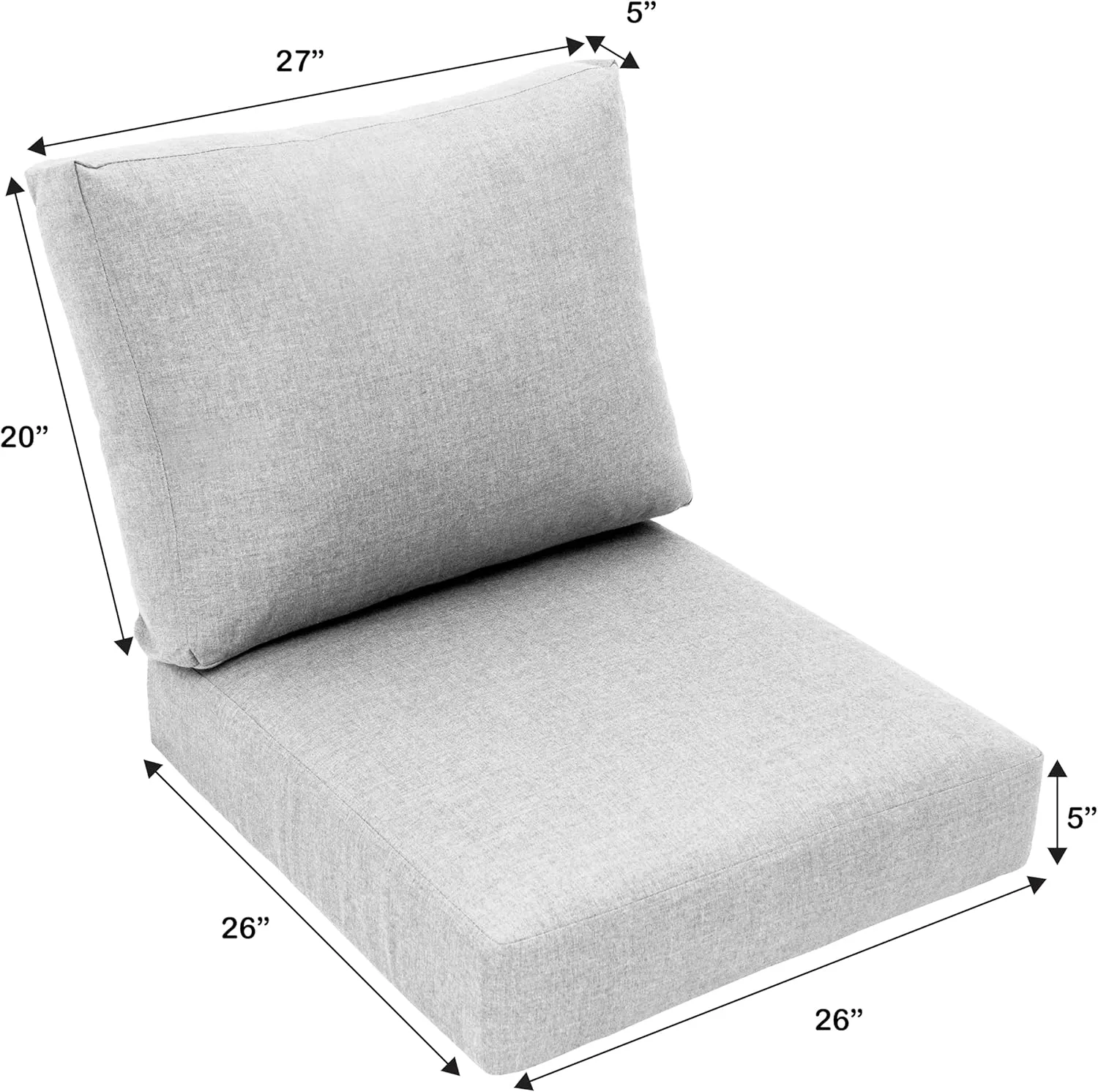 Eddie Bauer Cushion, 26" X 26" X 5", Canvas Regatta