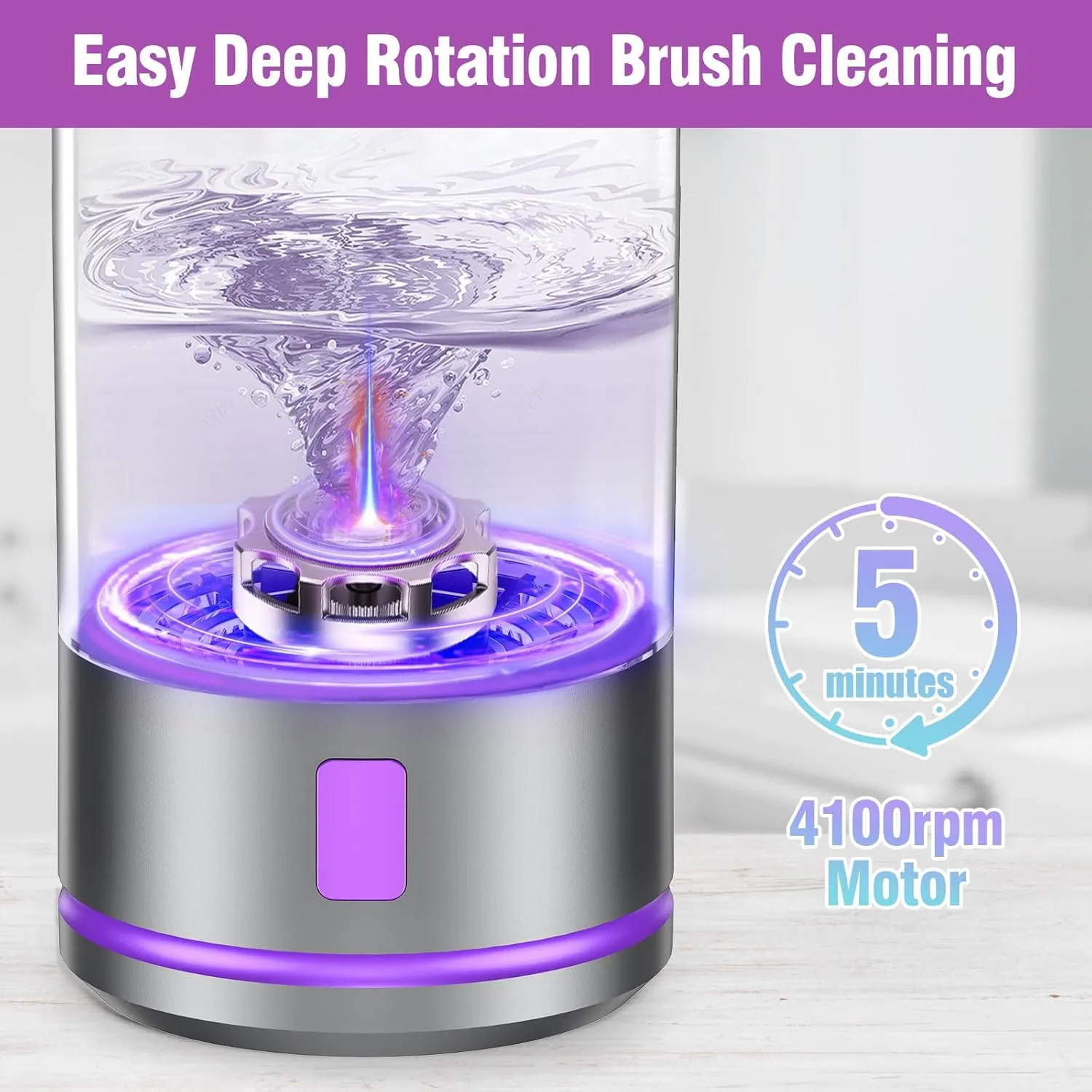 Electric Makeup Brush Cleaner machine, 2 in 1 Makeup Brush Cleanser & Washer Combined, Automatic Spinning Makeup Brush Cleaner For All Size Beauty Brush and Sponges