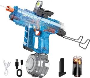 Electric Water Gun with LED Lights, 32ft Range, Auto-Refill, Summer Water Toys (1353LAN)