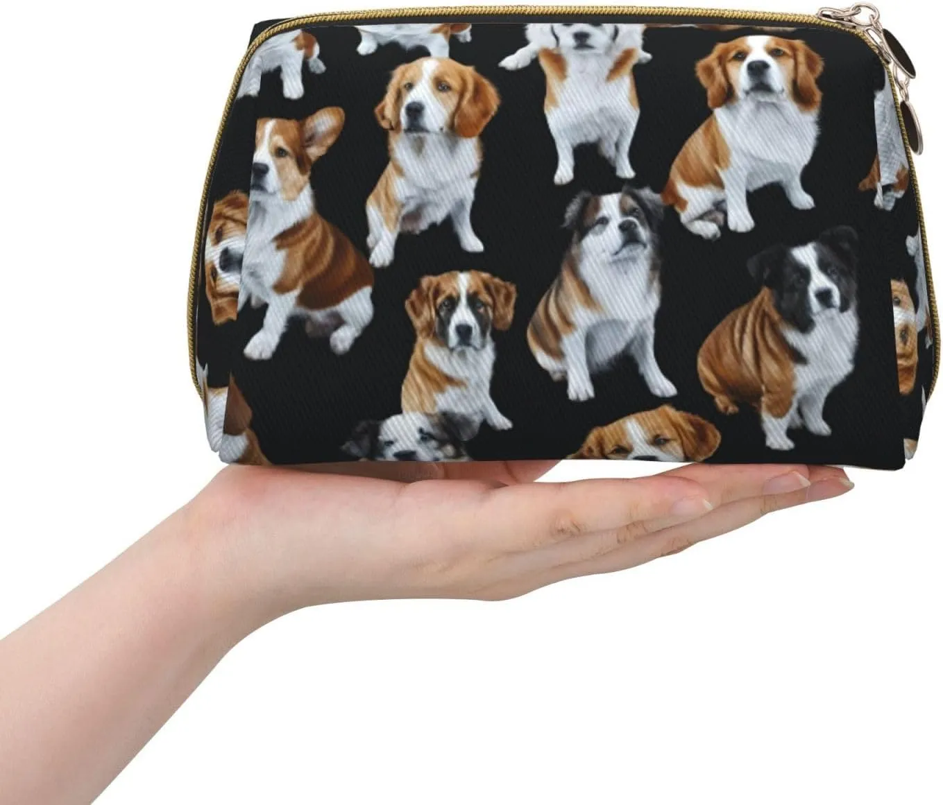 English Bulldogs Toiletry Pouch, Travel-Friendly Makeup Organizer For Makeup Brushes, Lipsticks
