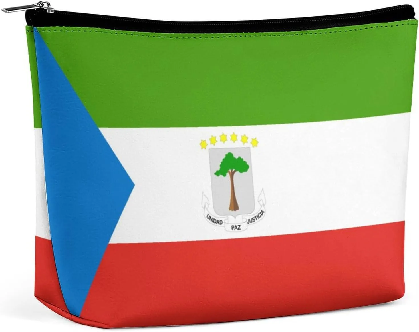 Equatorial Guinea Flag Travel Makeup Bag Lightweight Cosmetic Organizer Pouch for Women and Girls