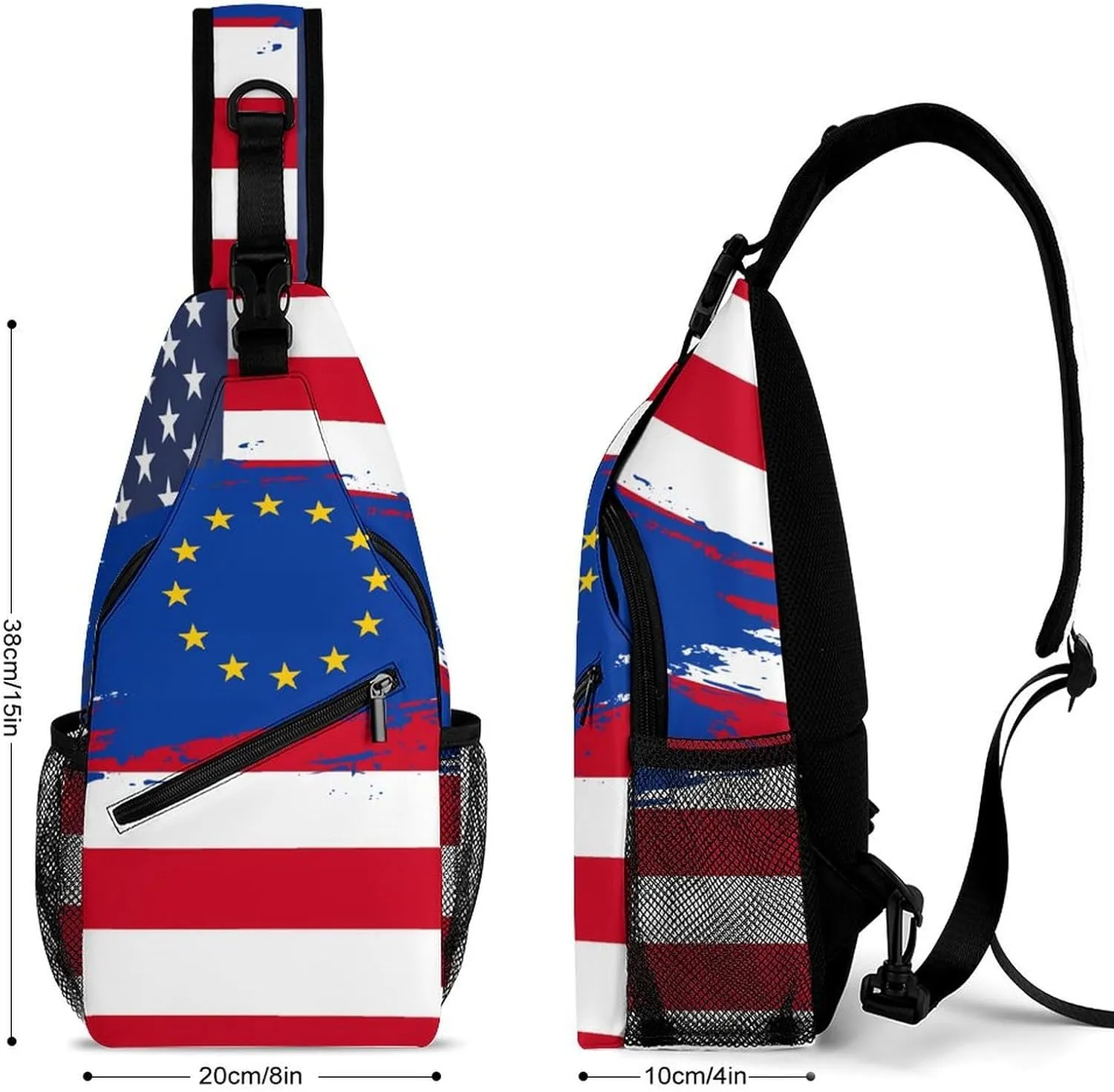 Eritrea Flag Hand Drawn Sling Bag Crossbody Chest Bag Shoulder Bag For Travel Hiking Cycling Camping