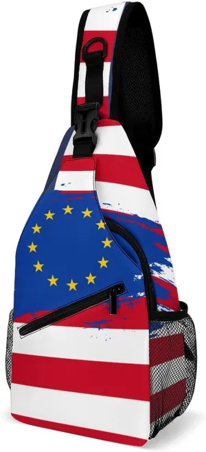 Eritrea Flag Hand Drawn Sling Bag Crossbody Chest Bag Shoulder Bag For Travel Hiking Cycling Camping