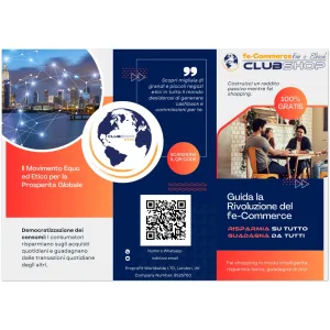Espandi il tuo Mercato Globale fe-Commerce GRATUITO - Brochure pieghevole - 6 facciate