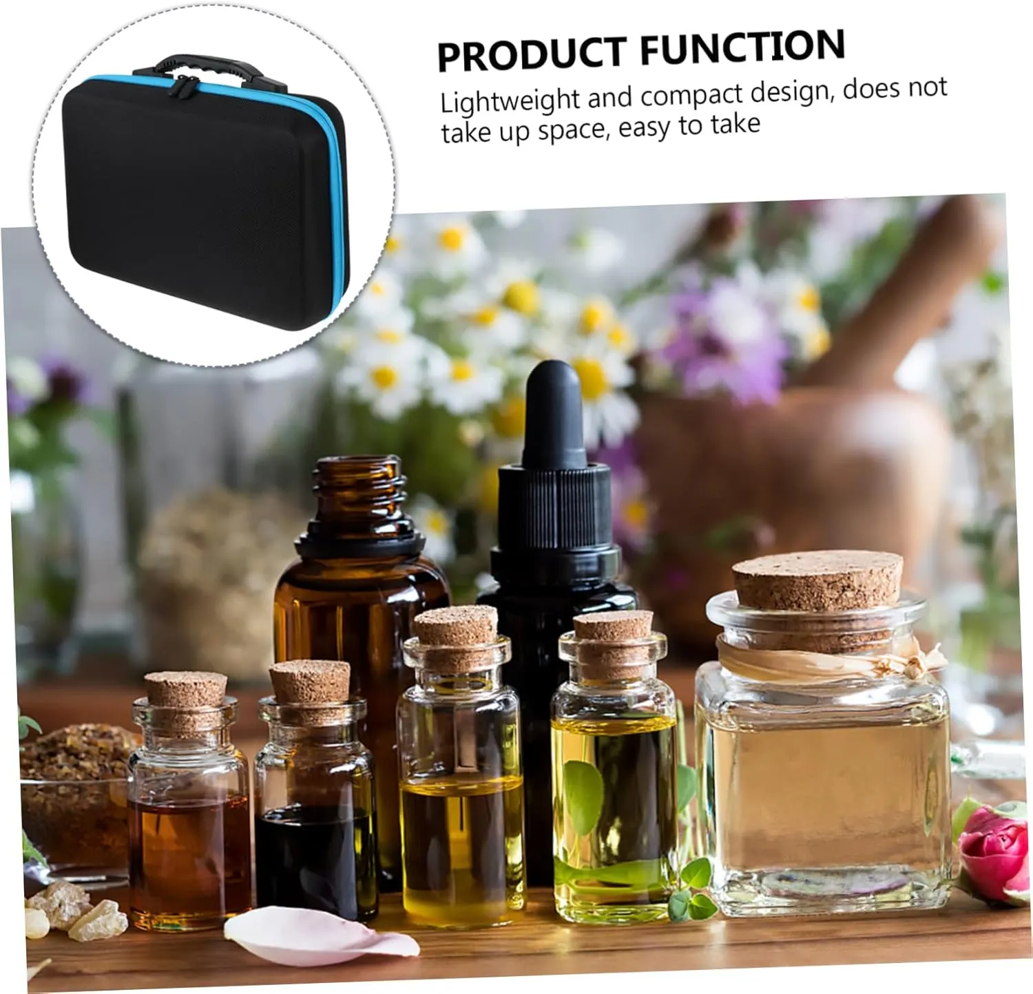 Essential Oil Carrying Box 60 Bottles Storage Case Compact Essential Oil Organizer Travel Pouch for Oils Mom