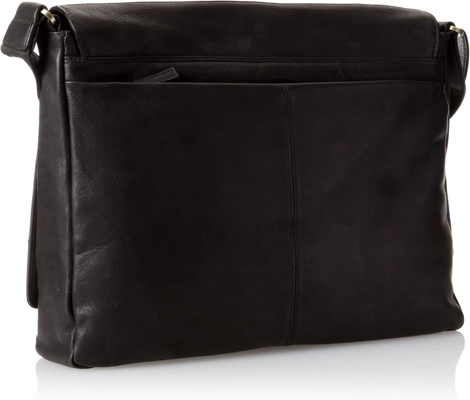 Ew 3/4 Flap Unisex Messenger Bag, Black, One Size