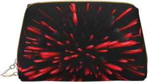 Explosion Burst Red And Black Storage Bag,Small Makeup Bag For Purse Travel Makeup Pouch Mini Cosmetic Bag