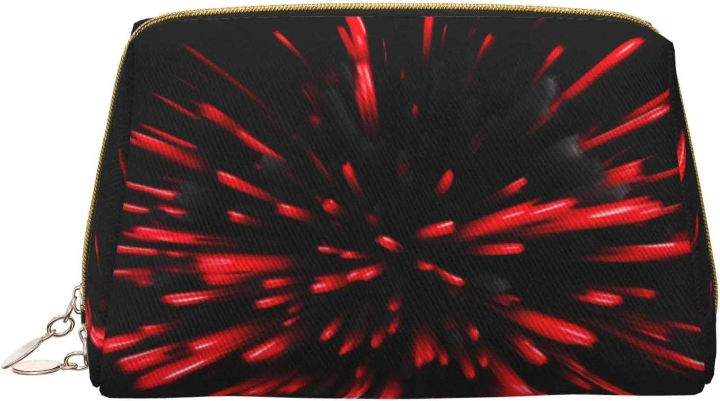 Explosion Burst Red And Black Storage Bag,Small Makeup Bag For Purse Travel Makeup Pouch Mini Cosmetic Bag