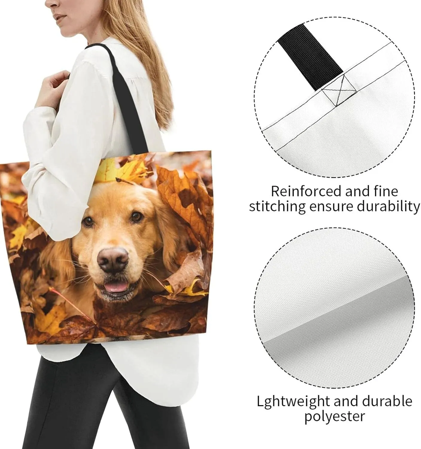 Famame Canvas Tote Bag Large Women Casual Shoulder Bag Handbag Reusable Multipurpose Shopping Grocery Bag For Outdoors…