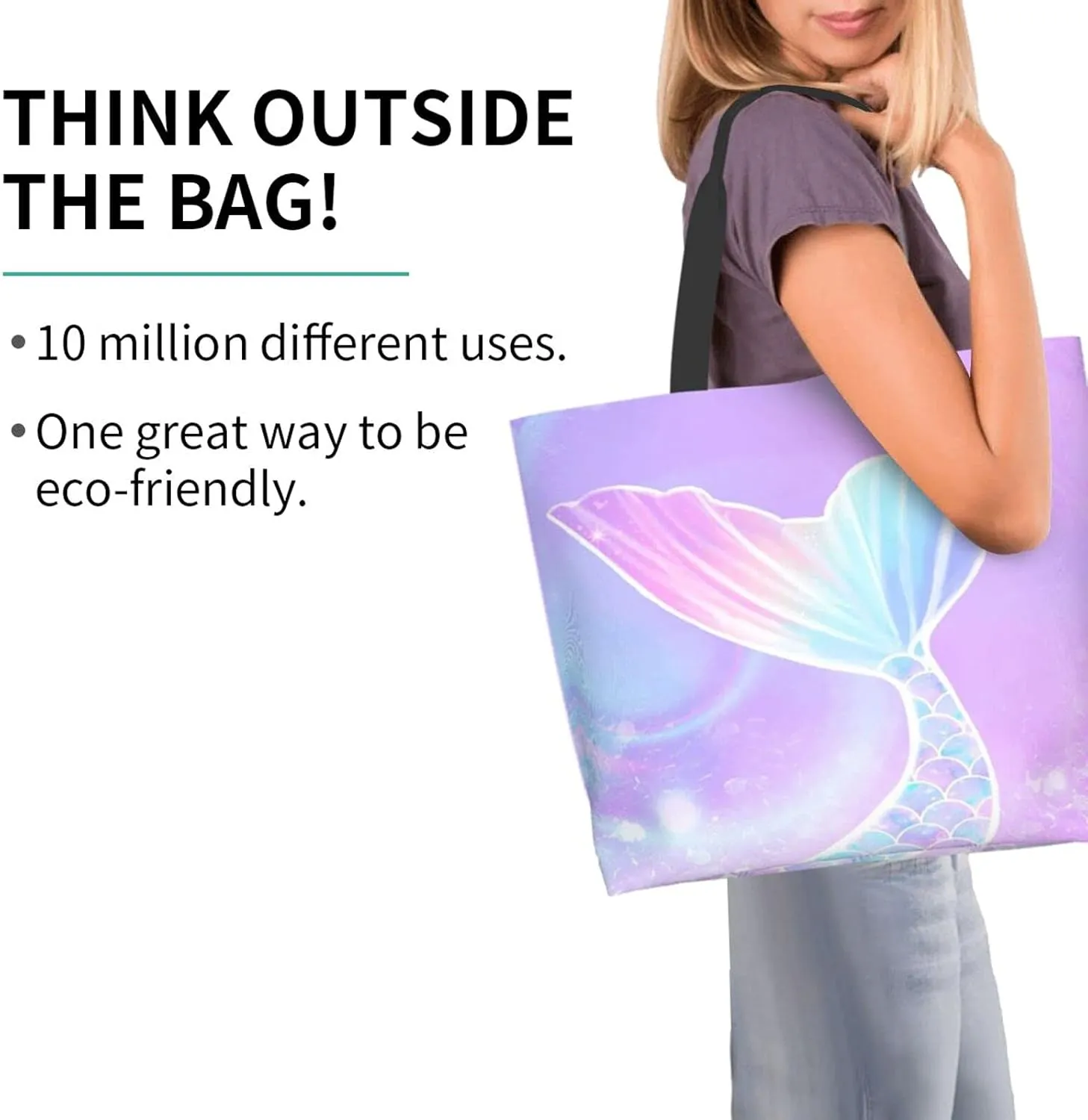 Famame Canvas Tote Bag Large Women Casual Shoulder Bag Handbag Reusable Multipurpose Shopping Grocery Bag For Outdoors…